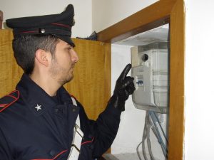 Foto dei Carabinieri controlli Furti  Energia elettrica