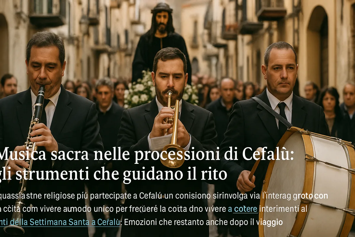 Musica sacra nelle processioni di Cefalù: gli strumenti che guidano il rito