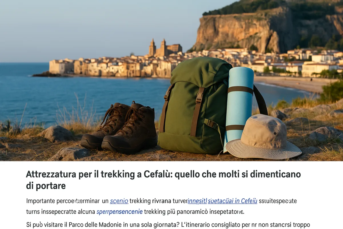 Attrezzatura per il trekking a Cefalù: quello che molti si dimenticano di portare