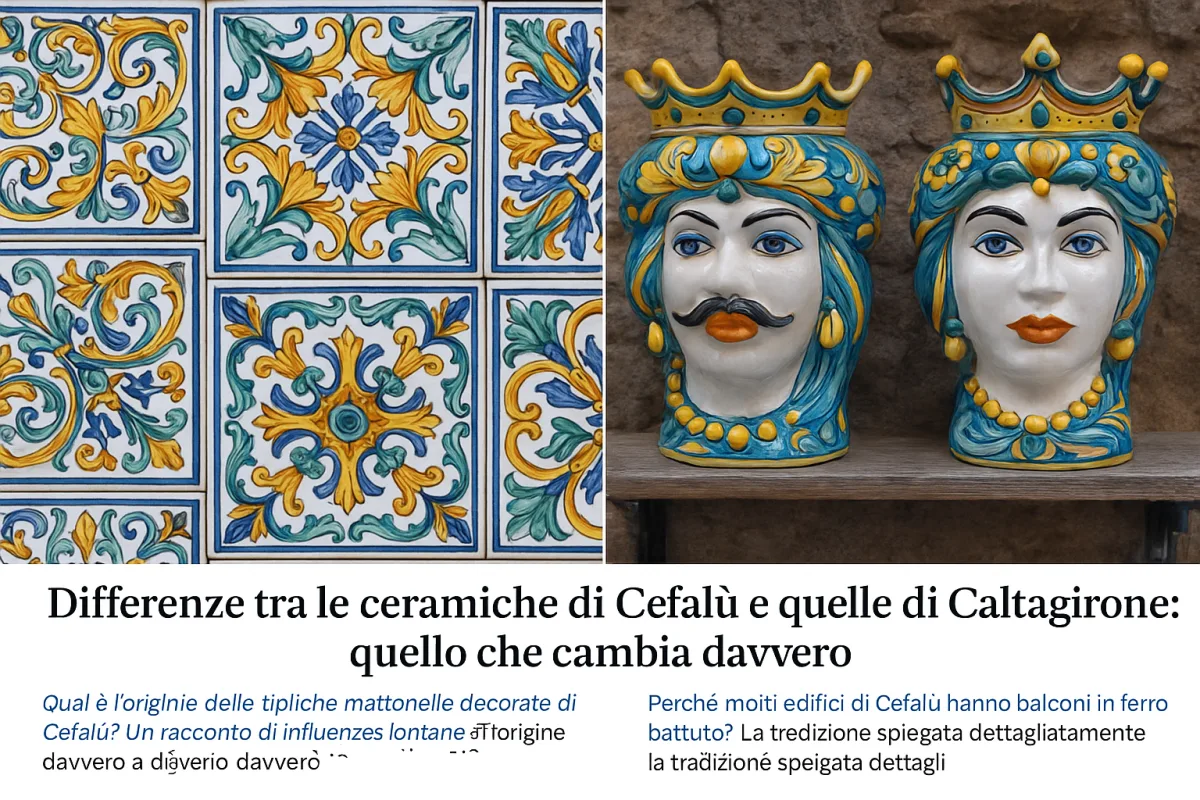 Differenze tra le ceramiche di Cefalù e quelle di Caltagirone: quello che cambia davvero