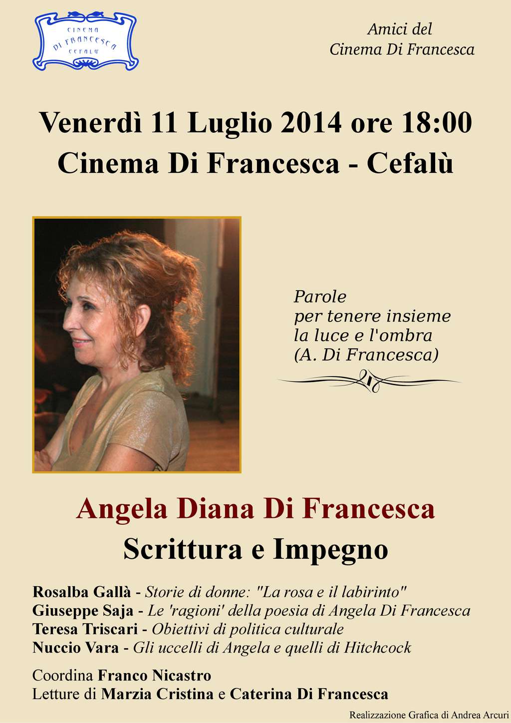 Angela Di Francesca: "scrittura e impegno"