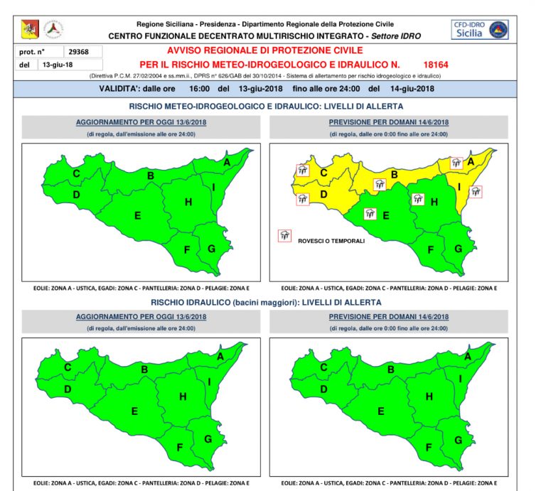 Allerta meteo in Sicilia: previsti temporali nei paesi Madoniti