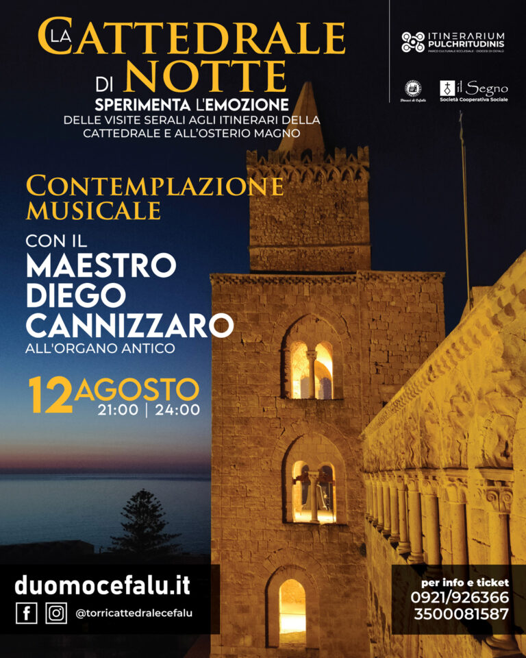 La musica dell’antico organo del Duomo per la visita serale alla cattedrale di Cefalù