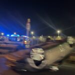Paura in viale Regione Siciliana: auto si ribalta all’altezza del carcere Pagliarelli