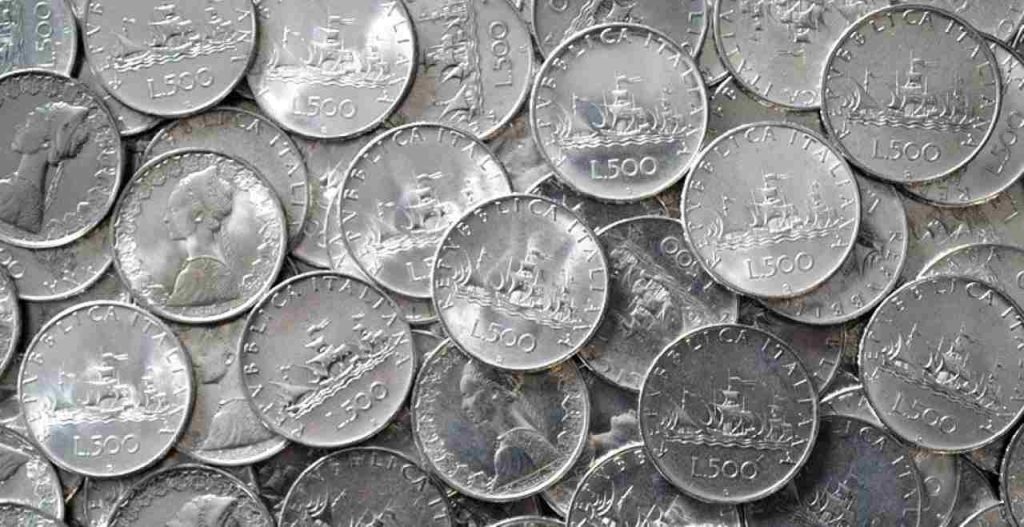 Monete rare 500 lire d'argento