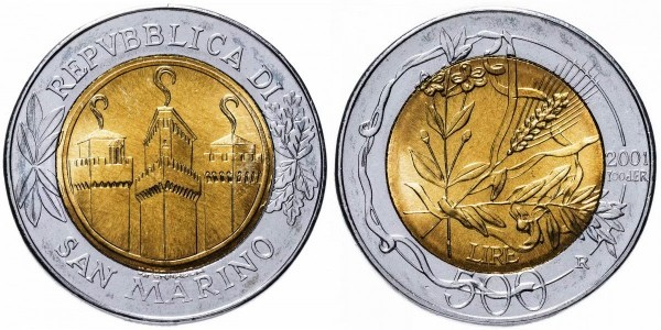 500 lire bimetalliche